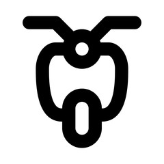 Classic scooter line icon. Moped linear style sign for mobile concept and web design. Scooter motorcycle outline vector icon. Symbol, logo illustration.