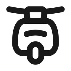Classic scooter line icon. Moped linear style sign for mobile concept and web design. Scooter motorcycle outline vector icon. Symbol, logo illustration.