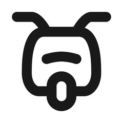 Classic scooter line icon. Moped linear style sign for mobile concept and web design. Scooter motorcycle outline vector icon. Symbol, logo illustration.