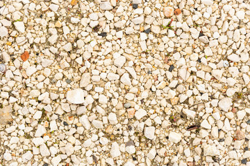 background with white pebbles on the ground in the countryside