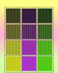 Green virus seamless pattern on transparent background