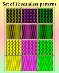 Green virus seamless pattern on transparent background