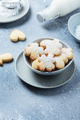 Homemade cookie with powdered sugar