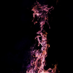 fire on black background