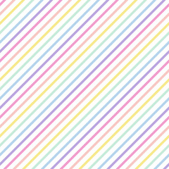 Diagonal Stripes Seamless Pattern - Colorful diagonal stripes repeating pattern design