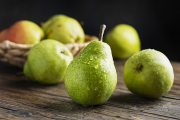 Sweet green pears
