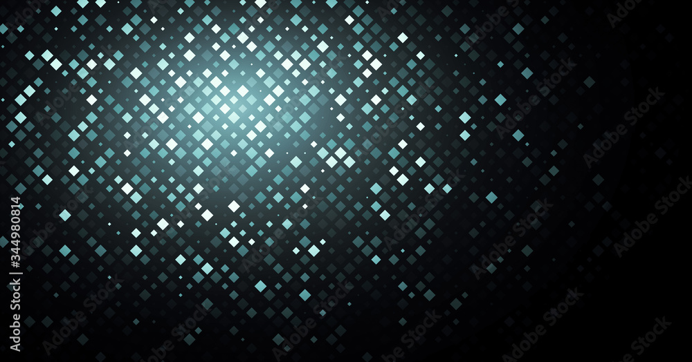 Poster technology illustration. abstract futuristic background consisting of small squares and pixels.