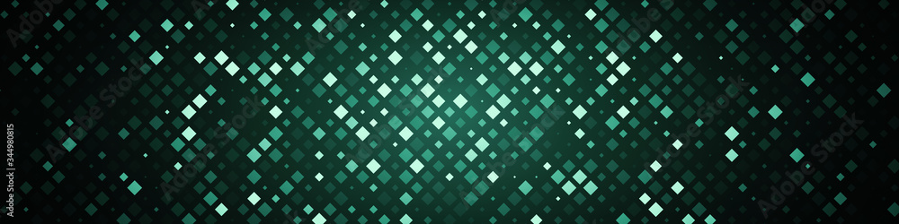 Poster technology illustration. abstract futuristic background consisting of small squares and pixels.