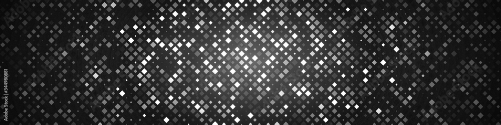 Poster technology illustration. abstract futuristic background consisting of small squares and pixels.