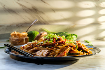Thai Peanut Butter Lo Mein