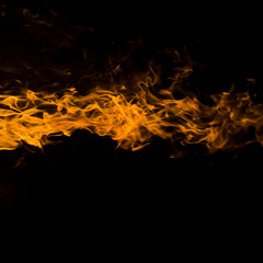 fire on black background