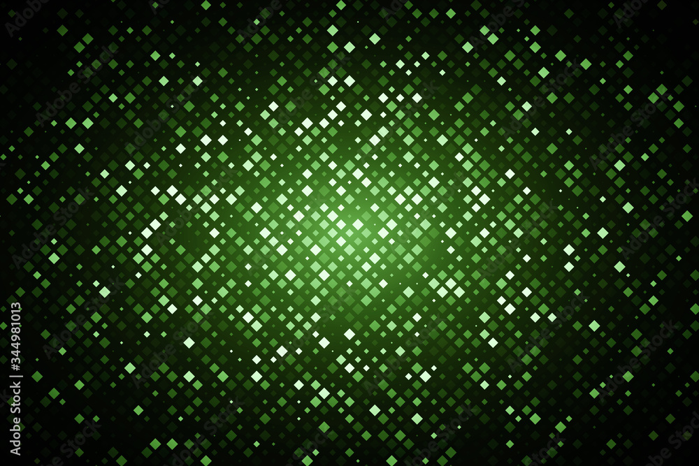 Poster technology illustration. abstract futuristic background consisting of small squares and pixels.