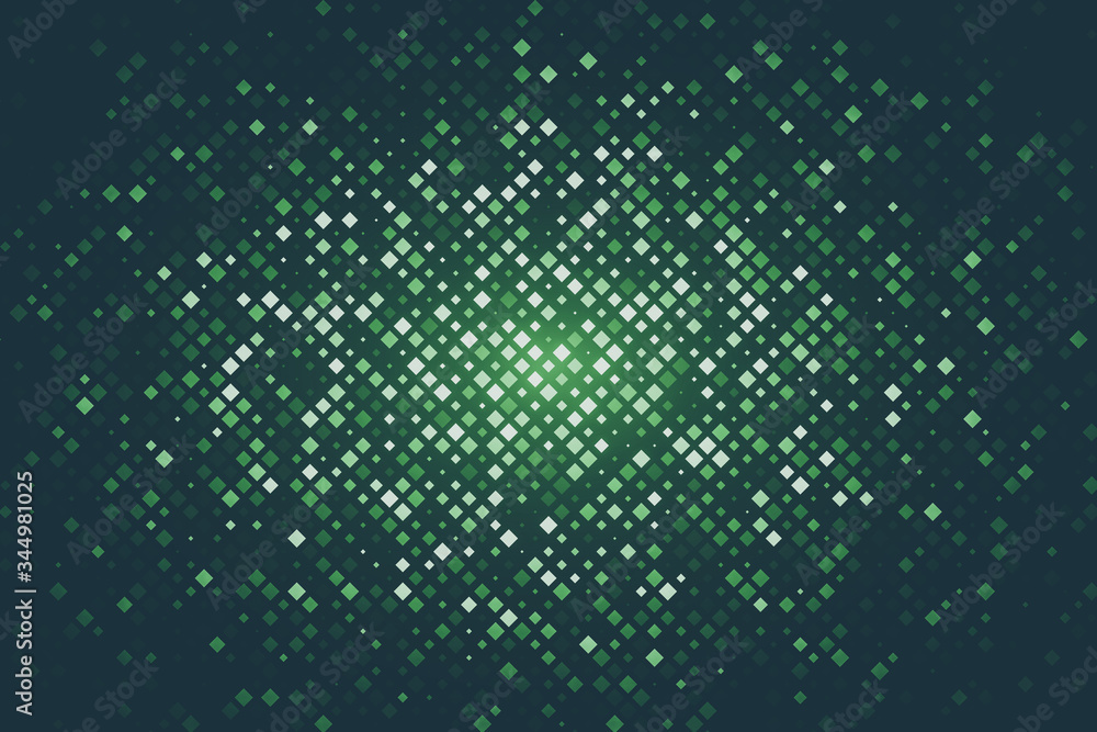 Poster technology illustration. abstract futuristic background consisting of small squares and pixels.
