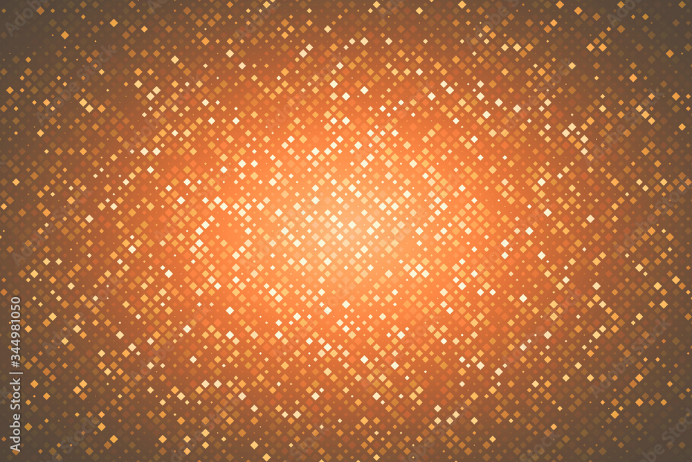 Poster technology illustration. abstract futuristic background consisting of small squares and pixels.
