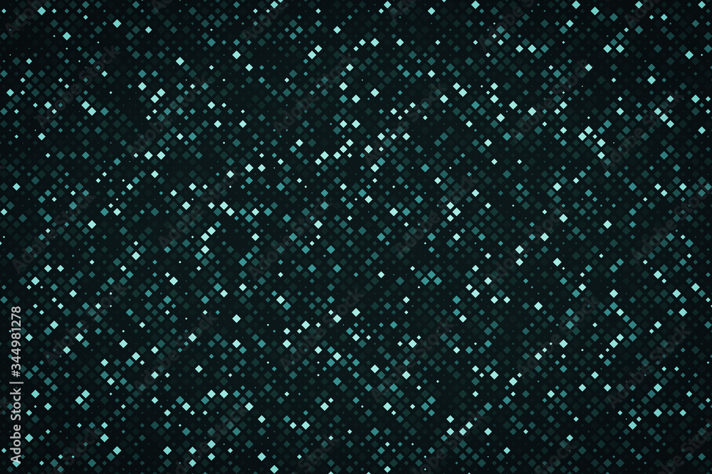 Poster technology illustration. abstract futuristic background consisting of small squares and pixels.