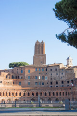 Obraz premium Trajan's Forum (in italian Santissimo Nome di Maria al Foro Traiano) Rome Italy
