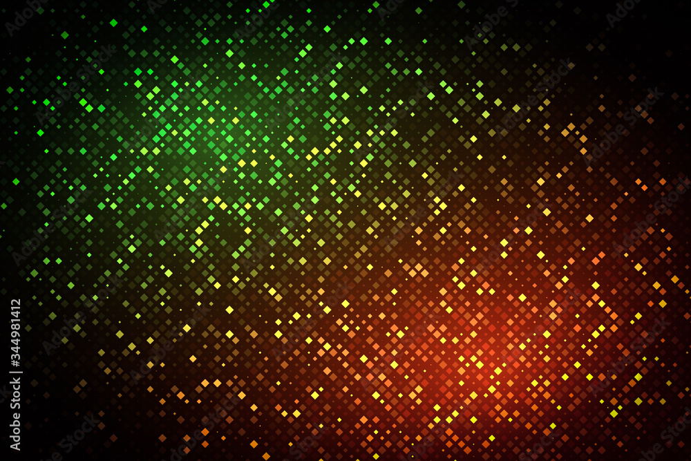 Poster technology illustration. abstract futuristic background consisting of small squares and pixels.
