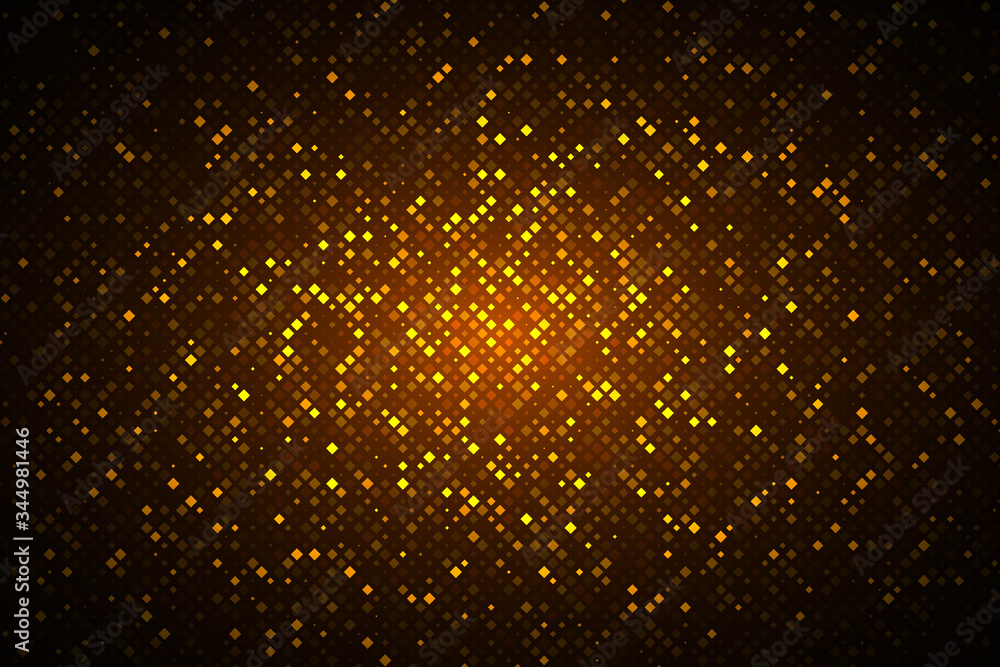 Poster technology illustration. abstract futuristic background consisting of small squares and pixels.