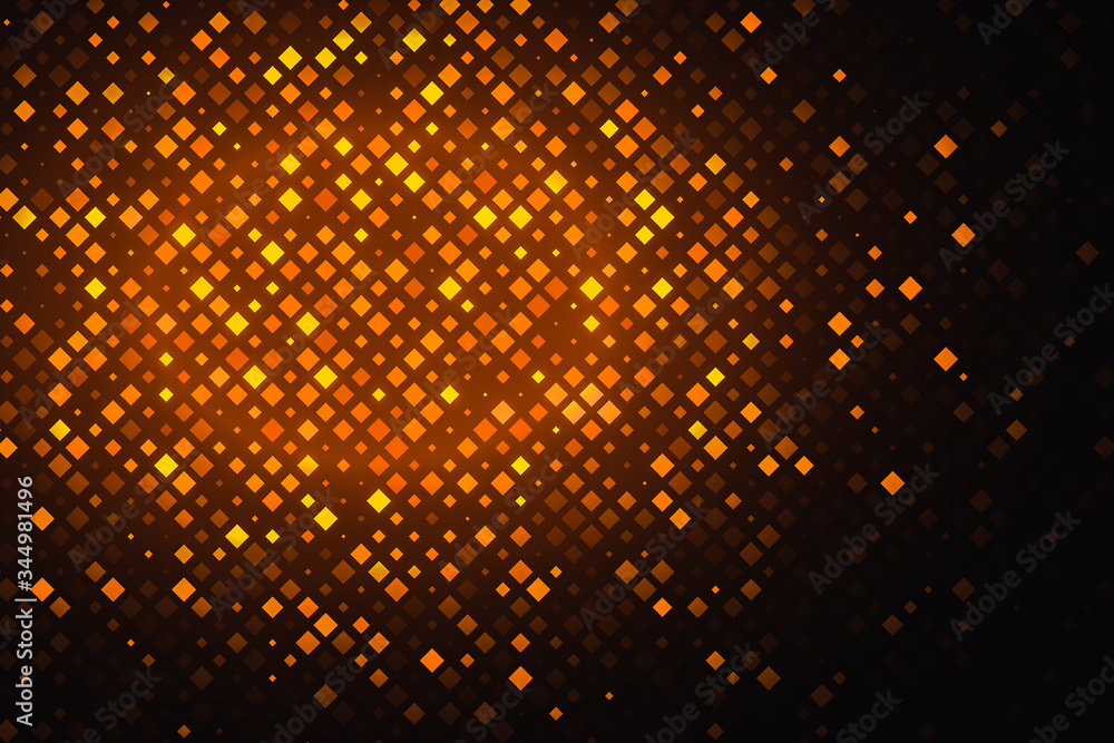 Poster technology illustration. abstract futuristic background consisting of small squares and pixels.
