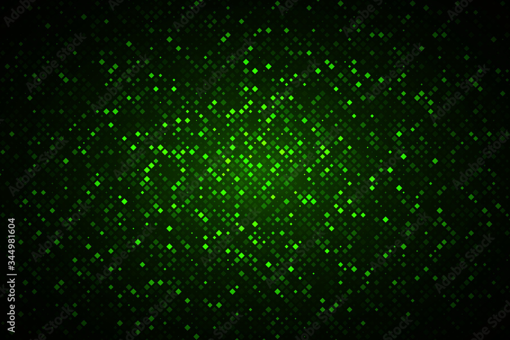 Poster technology illustration. abstract futuristic background consisting of small squares and pixels.