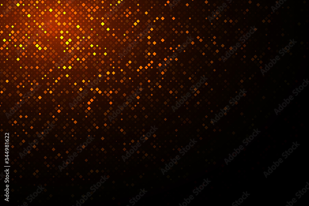 Poster technology illustration. abstract futuristic background consisting of small squares and pixels.