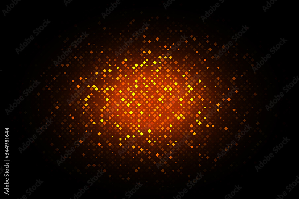 Poster technology illustration. abstract futuristic background consisting of small squares and pixels.