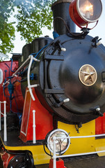 Old soviet steam locomotive