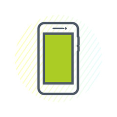 Smartphone line icon. Editable Vector EPS Symbol Illustration.