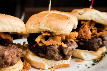 hamburger on a plate