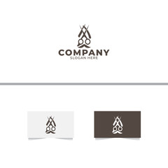 Abstract Barbershop Logo Design Template