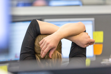 Close up of hands of conversation participant listening and waiting.