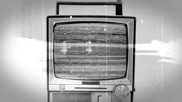 retro television with distortion
