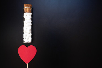 Jordan almonds and heart shape, wedding decoration
