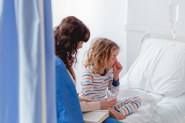 Girl having a cough