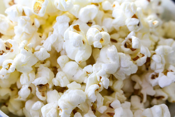 close up of popcorn