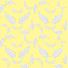 Angle wings and halos repeating pattern