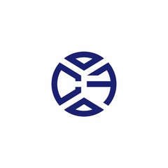 CF monogram logo with abstract shapes in modern style