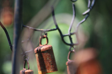 rusted wind chimes
