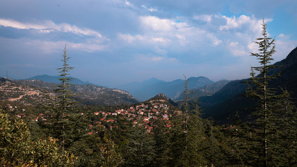 mountain landscape in the mountains
Village Houses
