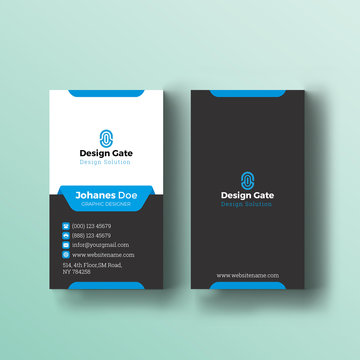 Vertical business card template

