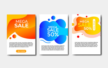 abstract liquid shapes sales background for advertising.dynamic modern fluid for sale banners,sale banner template design,mega sale special offer set