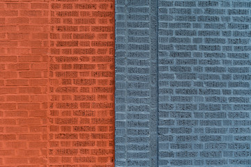 Fototapeta premium Brick Wall Background in two colors