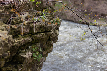 Limestone Along a River