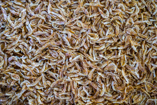 Dried fish meat cut for sale in the market. traditional market indonesia, ikan asin
