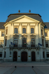 Fototapeta na wymiar Entrance of the Esterhazy University in Eger, Hungary.