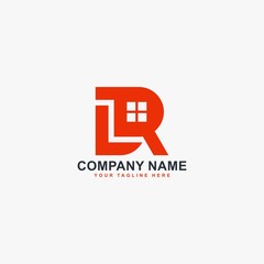 Letter LR logo design vector. Monogram R-type illustration design.