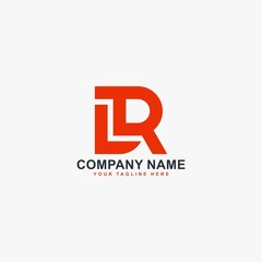 Letter LR logo design vector. Monogram R-type illustration design.