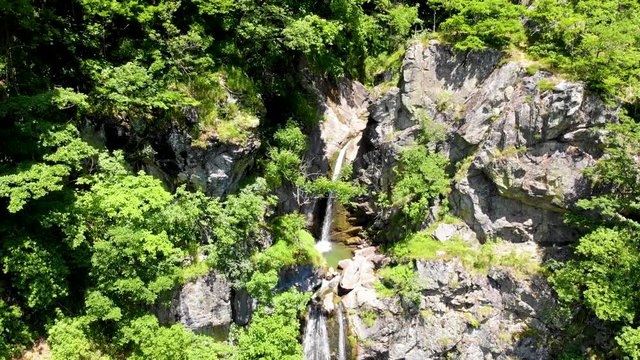Hiden waterfall in untouched nature near city of Gornji Vakuf in Bosnia and Herzegovina