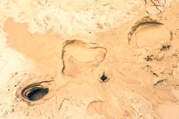 Mud vulcanos in Buzau, Romania