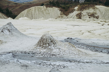 Mud vulcanos in Buzau, Romania